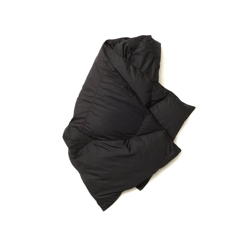 NANGA-DOWN-PONCHO-MUFFLER-Black