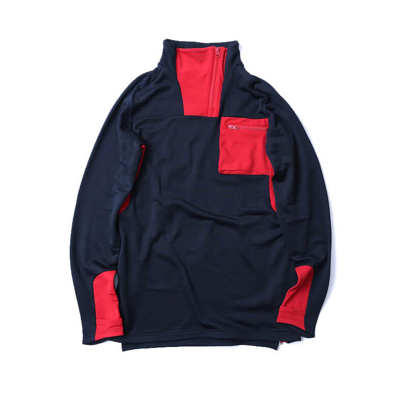 NANGA-POLARTEC-POWER-GRID-LEVEL3-JKT-Black-Red