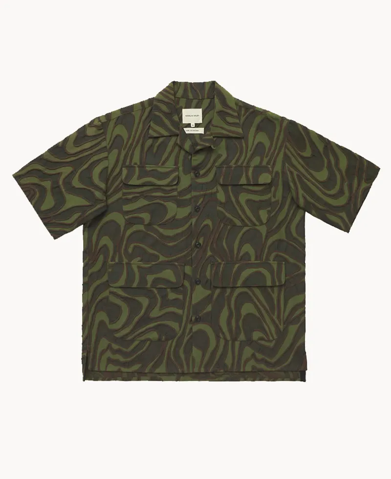 NICHOLAS DALEY Aloha Shirt - Olive 1 NICHOLAS DALEY Reggae Klub Tee - Rice