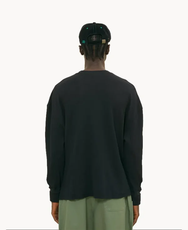 NICHOLAS DALEY Slygo Waffle Crewneck - Black