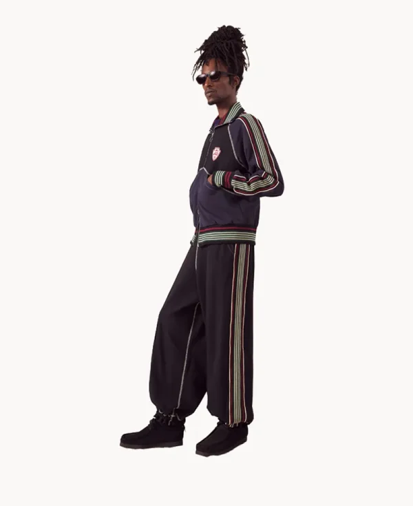 NICHOLAS DALEY Wide Leg Track Pant - Black