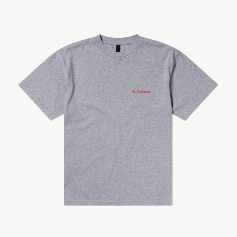 NO PROBLEMO Mini Problemo SS Tee – Grey Marl (1) NO PROBLEMO Mini Problemo SS Tee – Grey Marl