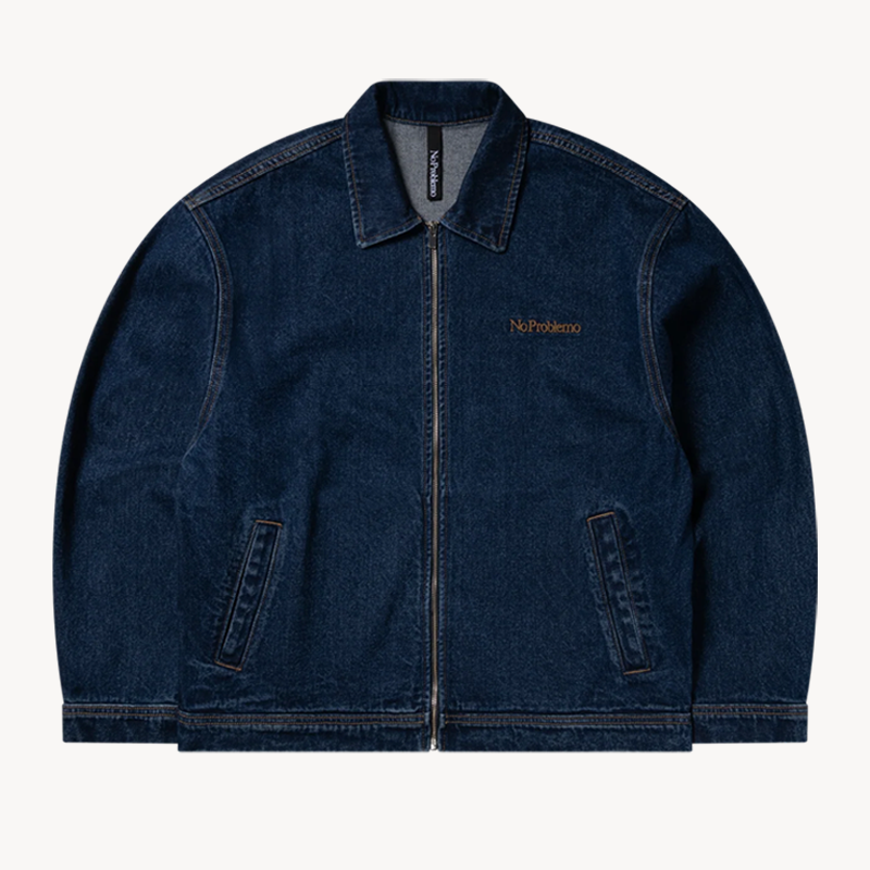 NO PROBLEMO Nayoko Heavyweight Denim Jacket – Blue (1) NO PROBLEMO Nayoko Heavyweight Denim Jacket – Blue