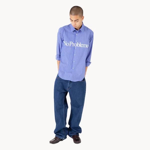 NO PROBLEMO No Problemo LS Poplin Shirt – Navy