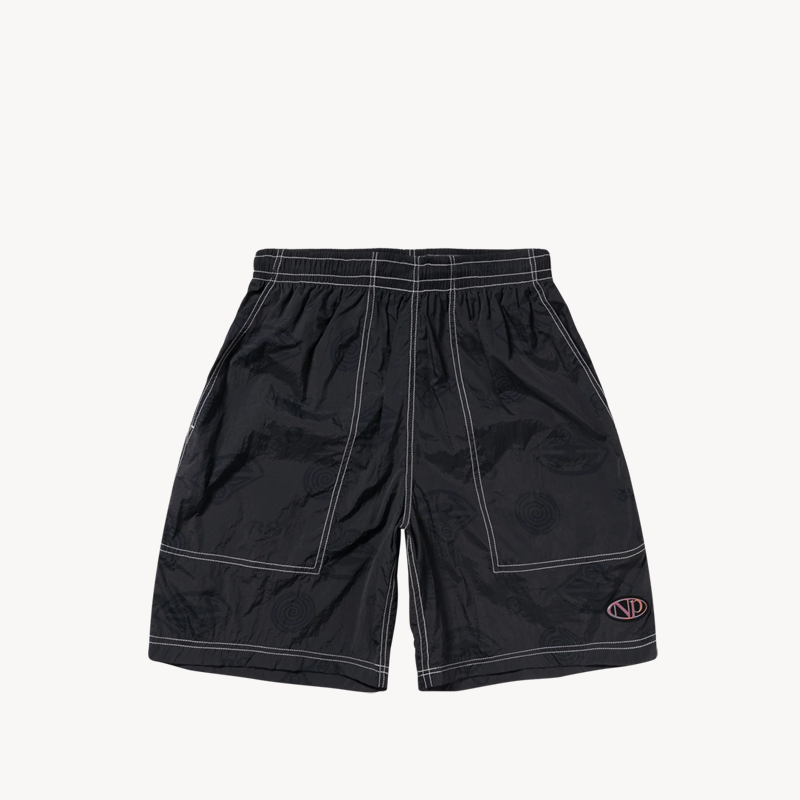 NO PROBLEMO Space Travel Nylon Shorts – Black (1) NO PROBLEMO Space Travel Nylon Shorts – Black