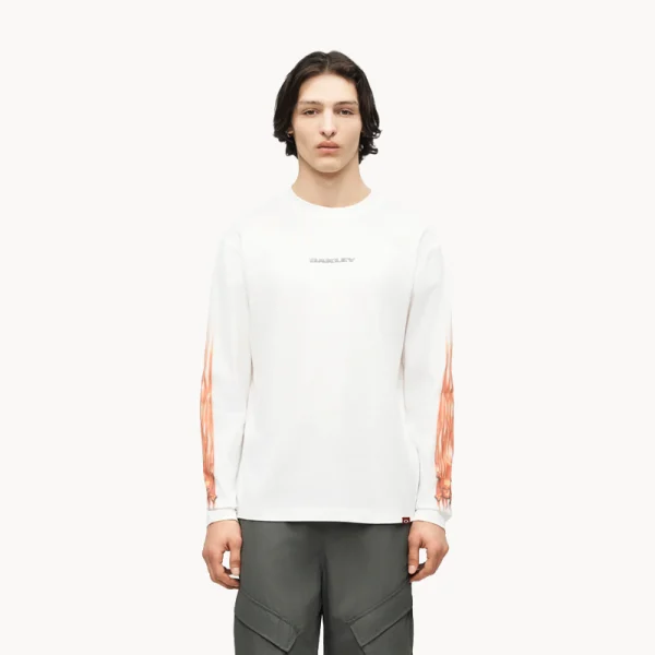 OAKLEY Heritage Flame LS Tee - White