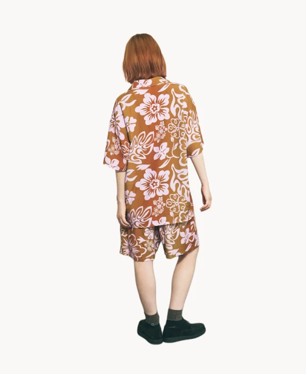 PHINGERIN Summer Shirt Flower – Toast Orange