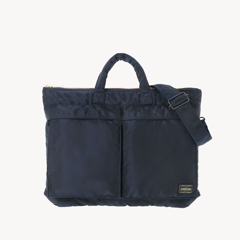 Porter-YOSHIDA & Co Tanker Short Helmet Bag - Iron Blue Porter-YOSHIDA & Co Tanker Short Helmet Bag - Iron Blue
