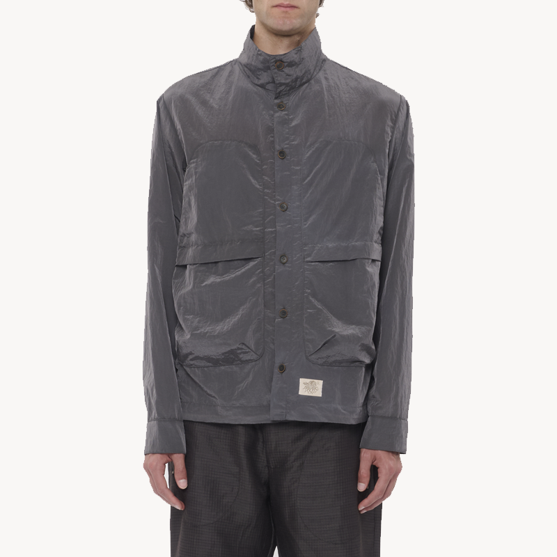 RANRA Epitome Shiny nylon LS Overshirt – Peat (1) RANRA Epitome Shiny nylon LS Overshirt – Peat