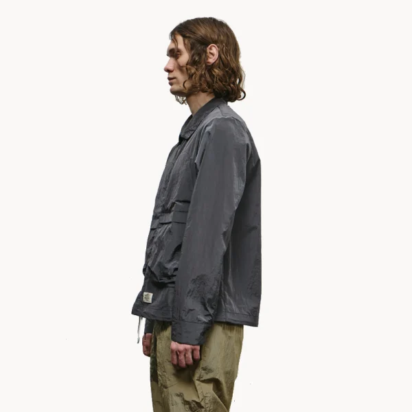 RANRA Epitome Shiny nylon LS Overshirt – Peat