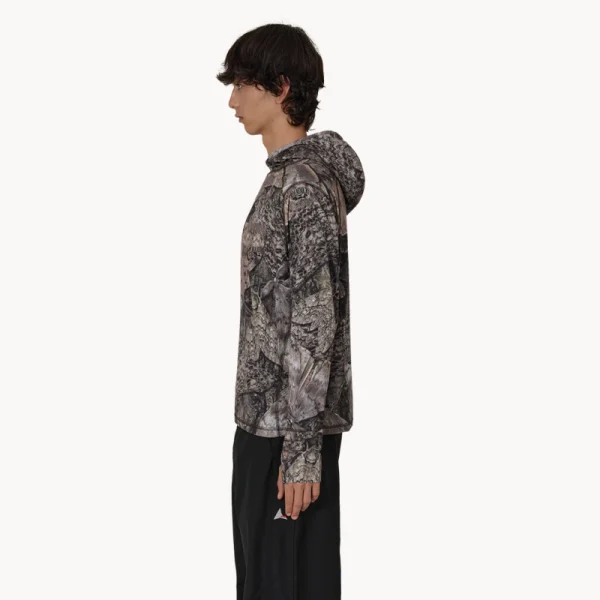 ROA Lio UPF+50 Baselayer Moth Print LS Tee – Brown