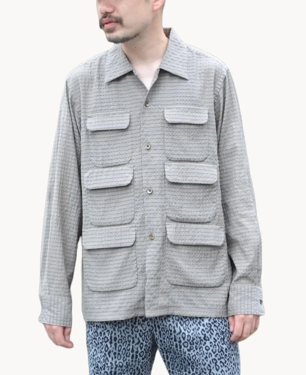SOUTH2 WEST8 6 Pocket Dobby Shirt – Brown