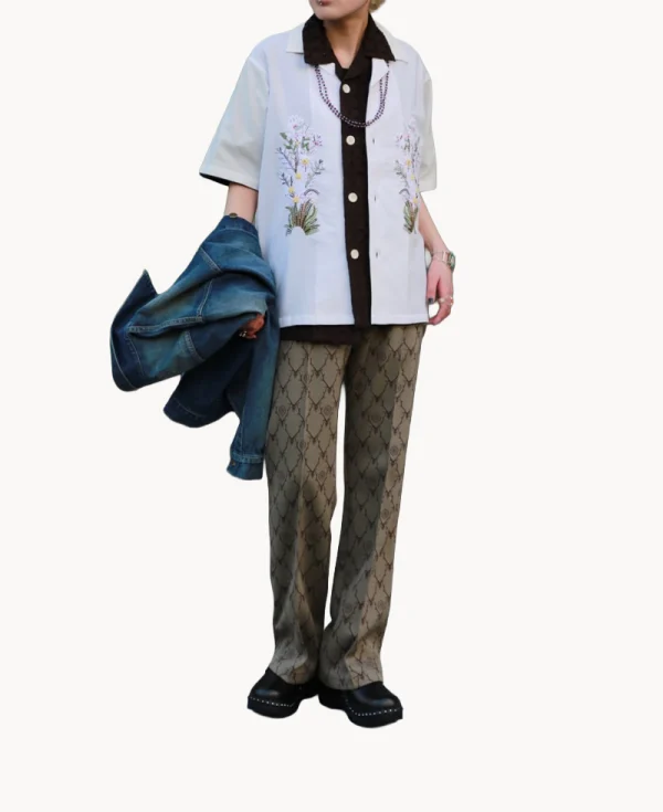 SOUTH2 WEST8 Cabana Embroidery Shirt – Blue