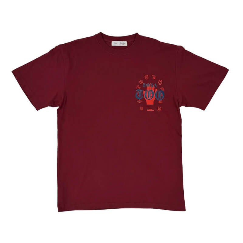 TOGA-Print-Tee-Dark-Red