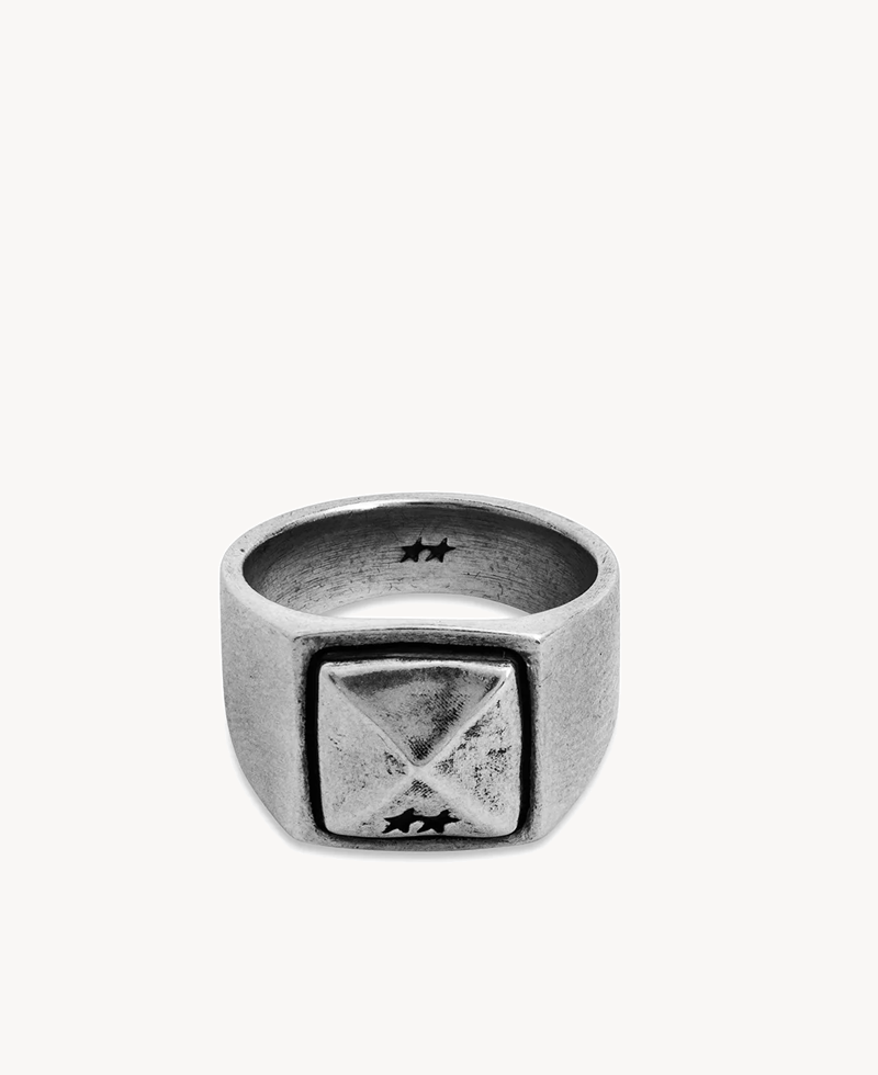TWO JEYS Studded Signet Silver TWO JEYS Studded Signet Silver