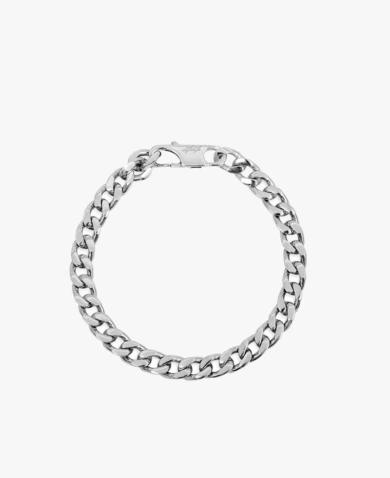 TWO JEYS Unstoned Cuban Bracalet Silver TWO JEYS Unstoned Cuban Bracalet Silver