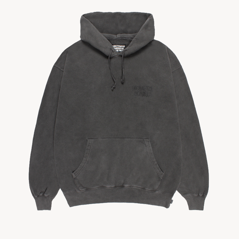 WACKO MARIA Pullover Hooded Sweatshirt – Gray (1) WACKO MARIA Pullover Hooded Sweatshirt – Gray