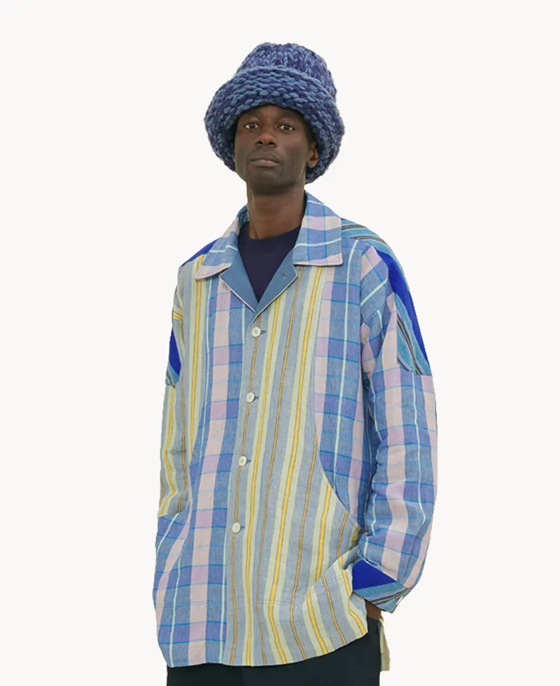 NICHOLAS DALEY Patchwork Jacket NICHOLAS DALEY Parchwork Jacket - Blue Mix